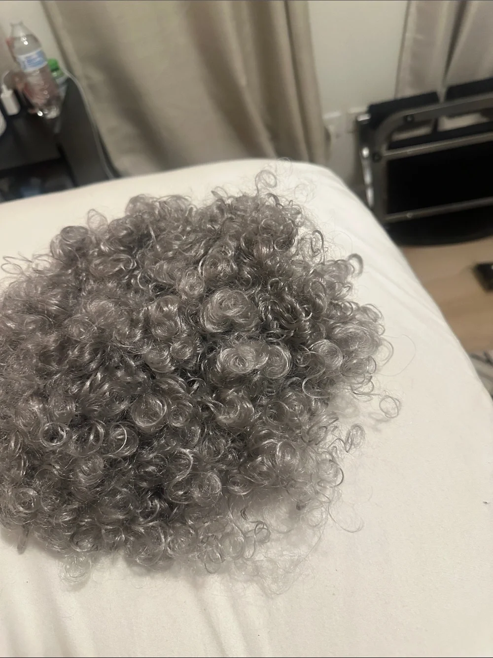 Gray Curly Hairpiece Toupee - Natural-Look Women's Hair